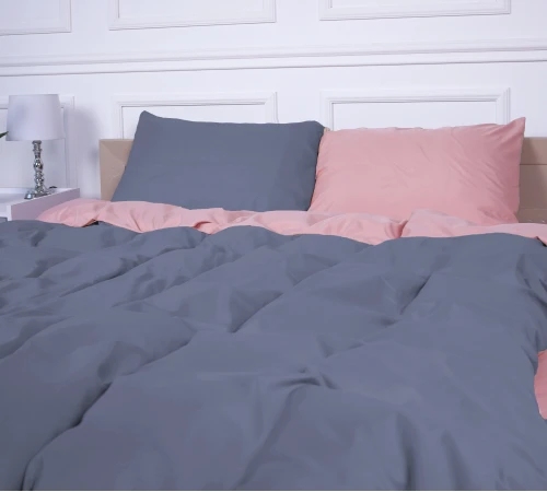 Комплект постільної білизни Estivella (15-1415 + 19-0000) Mikrosatin Premium Двусторонній - 2