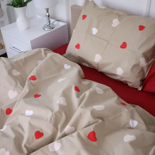 Простирадло Бязь 17-4750 Multicolored hearts - 4