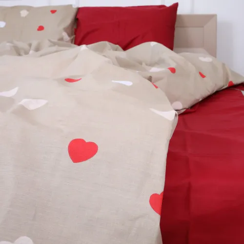 Простынь Бязь 17-4750 Multicolored hearts