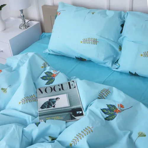 Пододеяльник Бязь 17-4736 Green leaves - 2