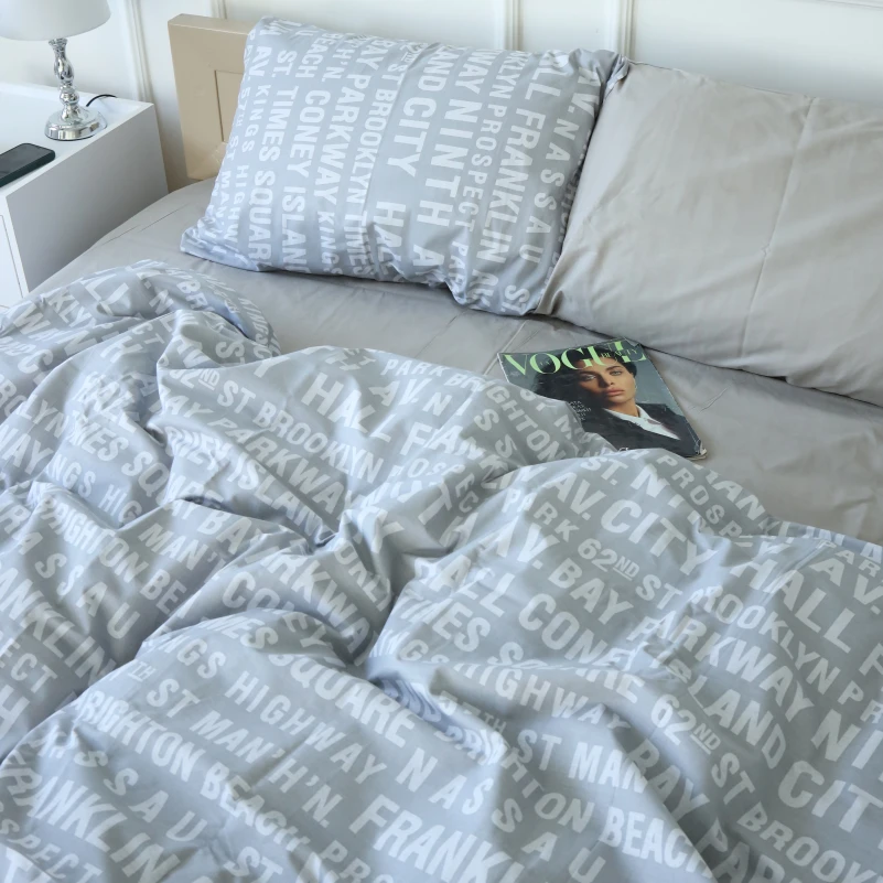 Комплект постільної білизни Бязь 17-4739 Newspaper - 1