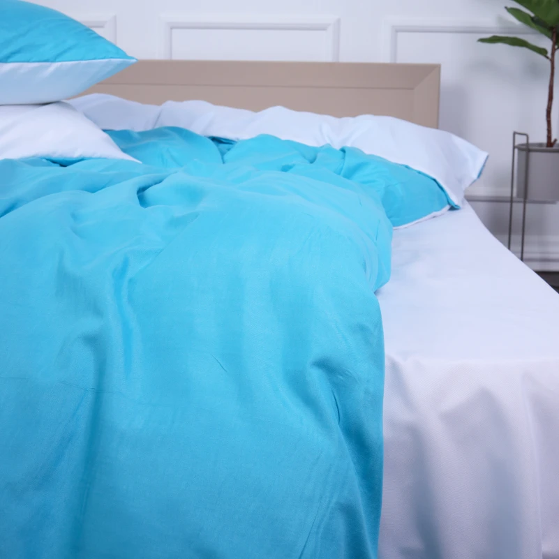 Комплект постільної білизни Selores (18-0000 + 18-4735) Mikrosatin Premium Двусторонній - 4