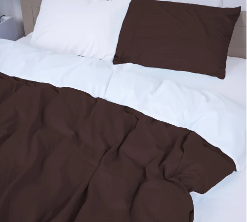 Комплект постільної білизни Oliana (18-0000 + 19-1230) Mikrosatin Premium Двусторонній