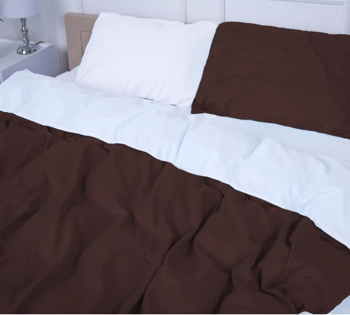 Комплект постільної білизни Oliana (18-0000 + 19-1230) Mikrosatin Premium Двусторонній - 2