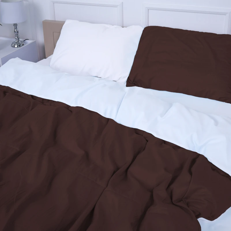 Комплект постільної білизни Oliana (18-0000 + 19-1230) Mikrosatin Premium Двусторонній - 1