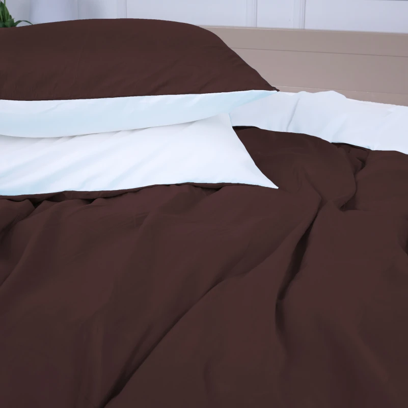 Комплект постільної білизни Oliana (18-0000 + 19-1230) Mikrosatin Premium Двусторонній - 3