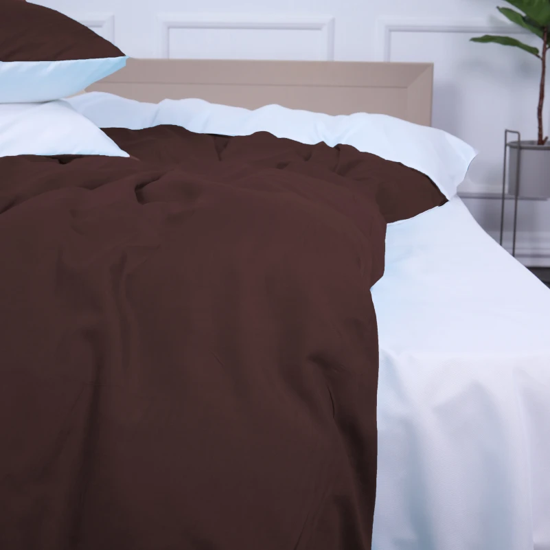 Комплект постільної білизни Oliana (18-0000 + 19-1230) Mikrosatin Premium Двусторонній - 4