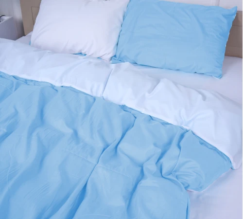 Комплект постільної білизни Reliegos (18-0000 + 12-4608) Mikrosatin Premium Двусторонній