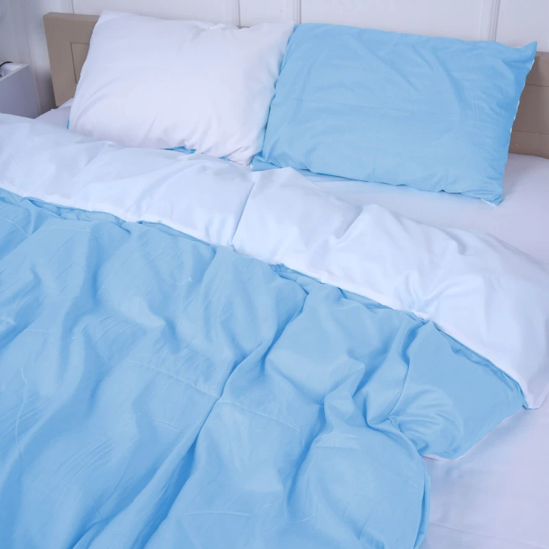 Комплект постільної білизни Reliegos (18-0000 + 12-4608) Mikrosatin Premium Двусторонній