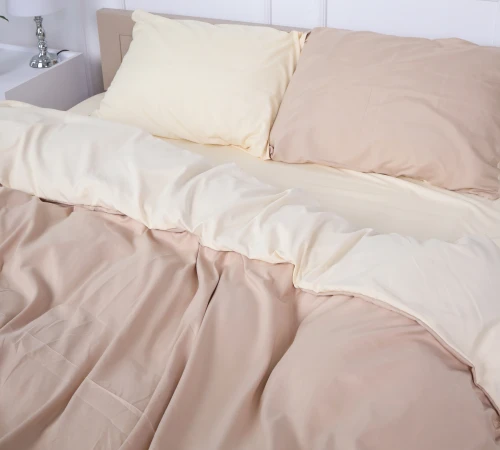 Комплект постільної білизни Temisas (12-0712 + 15-1214) Mikrosatin Premium Двусторонній - 2