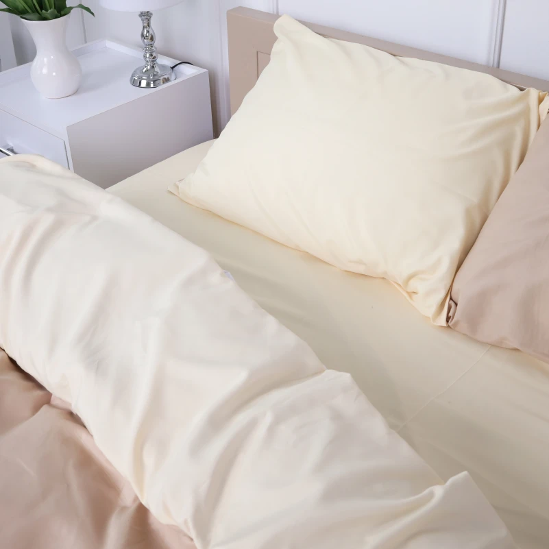 Комплект постільної білизни Temisas (12-0712 + 15-1214) Mikrosatin Premium Двусторонній - 2