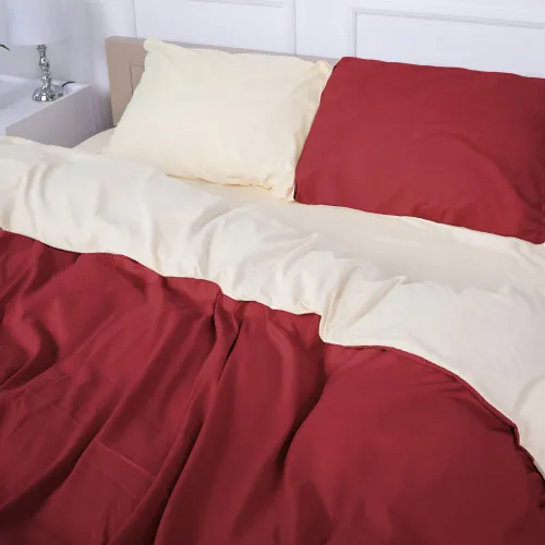 Комплект постельного белья Gorafe (12-0712 + 19-1655) Mikrosatin Premium Двухсторонний - 2