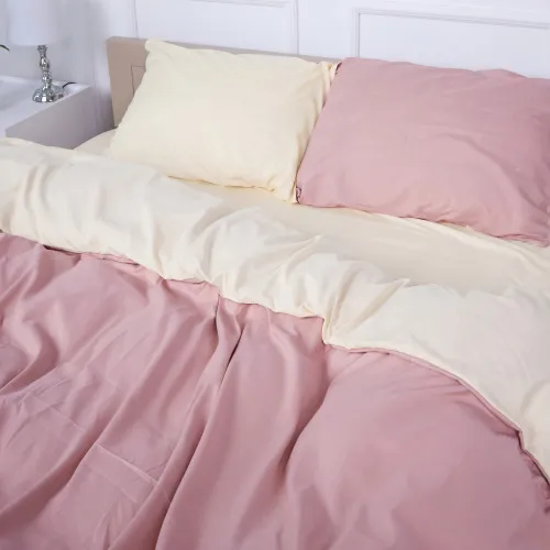 Комплект постельного белья Pimiango (12-0712 + 15-1415) Mikrosatin Premium Двухсторонний - 2