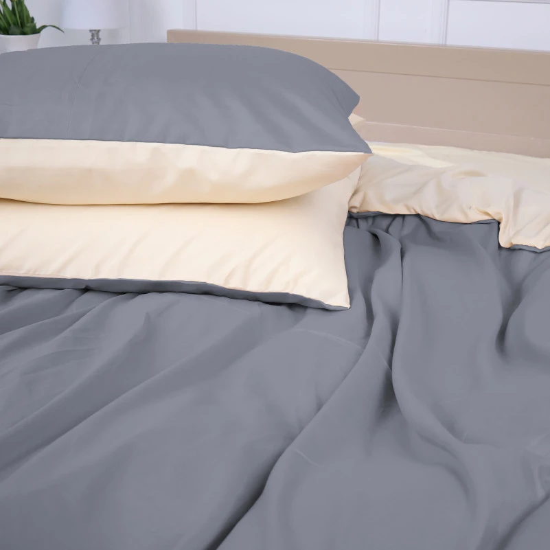 Комплект постільної білизни Cambarco (12-0712 + 19-0000) Mikrosatin Premium Двусторонній - 3