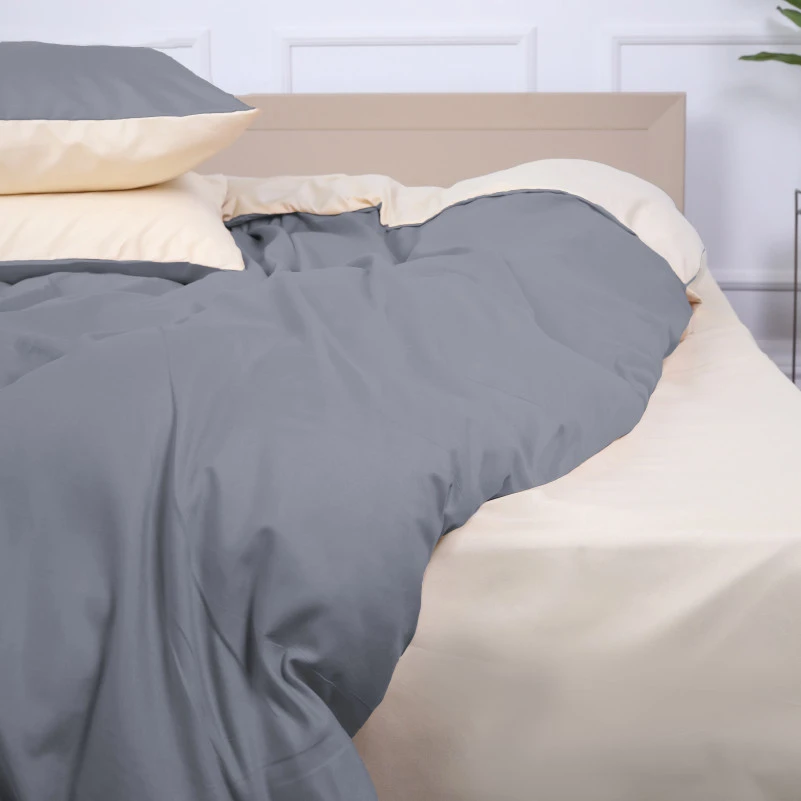 Комплект постільної білизни Cambarco (12-0712 + 19-0000) Mikrosatin Premium Двусторонній - 4