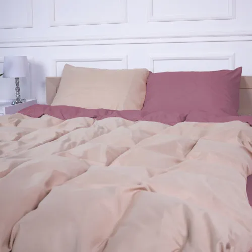 Комплект постельного белья Nazaret (17-1608 +15-1214) Mikrosatin Premium Двухсторонний - 2