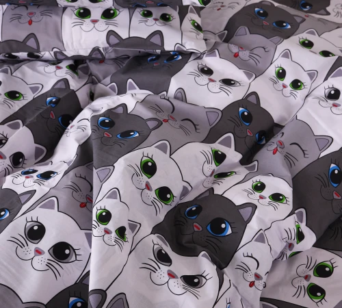 Простирадло Ranforce Elite 17-0635 Кіт Батон Сірий - 2