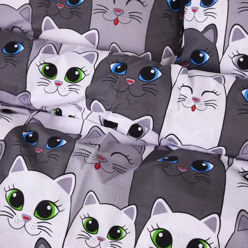 Пододеяльник Ranforce Elite 17-0635 Кот Батон Серый