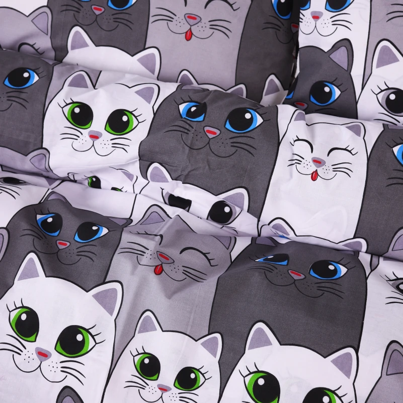 Комплект постільної білизни Ranforce Elite 17-0635 Кіт Батон Сірий - 2