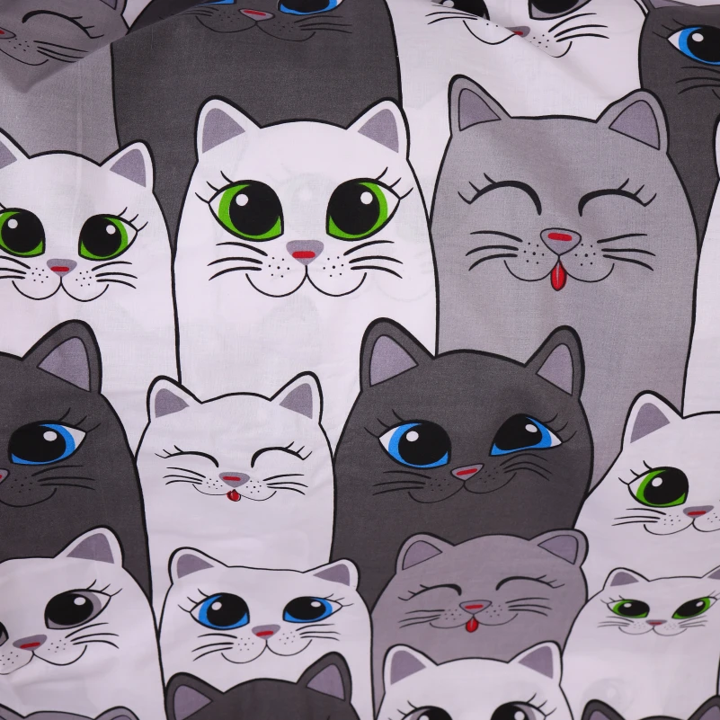 Комплект постільної білизни Ranforce Elite 17-0635 Кіт Батон Сірий - 6