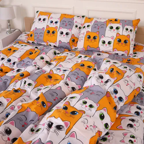 Підковдра Бязь 17-0636 Кіт батон Помаранчевий