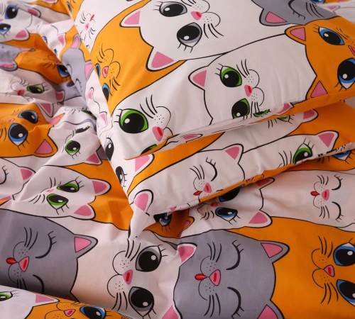 Наволочка Бязь 17-0636 Кіт батон Помаранчевий