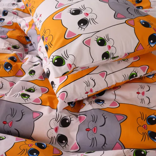 Наволочка Бязь 17-0636 Кіт батон Помаранчевий