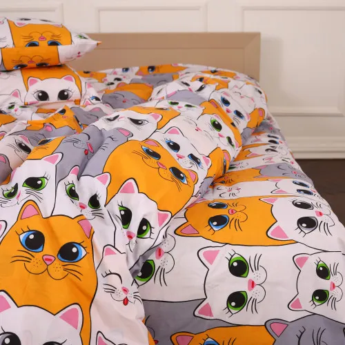 Простирадло Ranforce Elite 17-0636 Кіт батон Помаранчевий