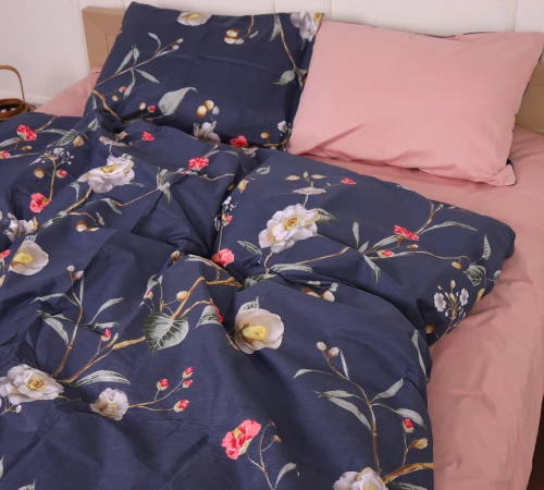 Комплект постільної білизни Сатин 22-1356 Of wind flowers - 2