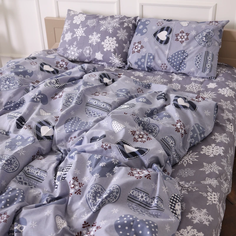 Комплект постільної білизни Бязь 17-0655 Snowflake