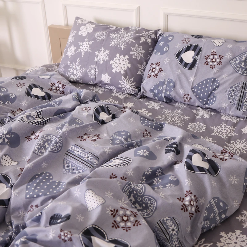 Комплект постільної білизни Бязь 17-0655 Snowflake - 1