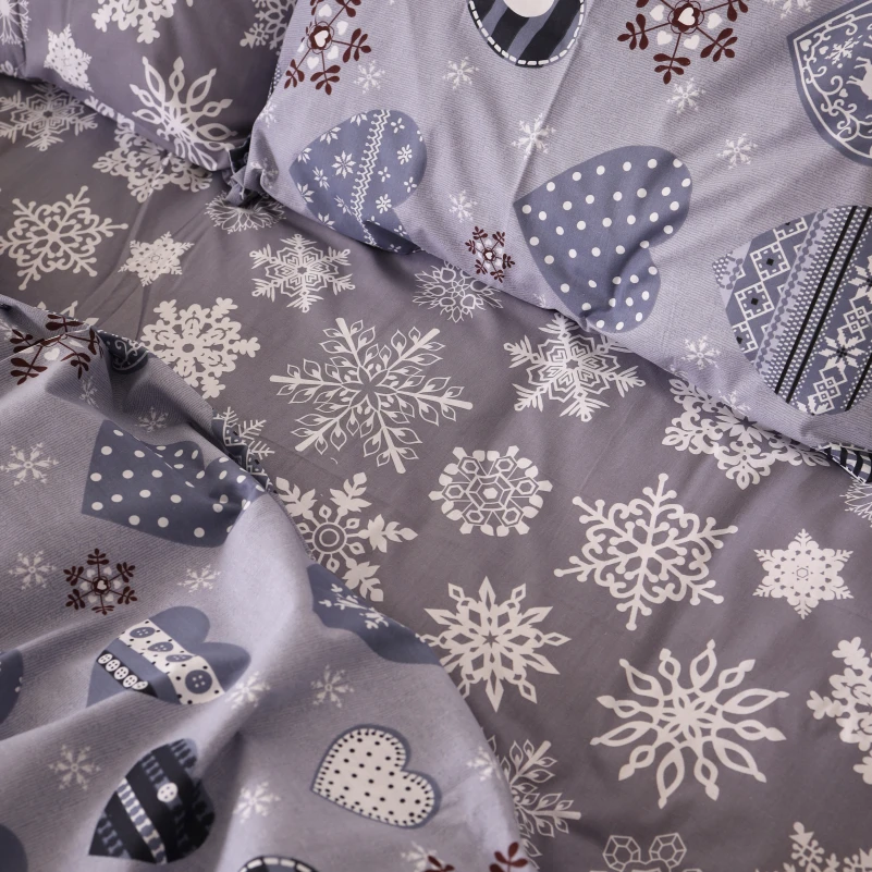 Комплект постільної білизни Бязь 17-0655 Snowflake - 2