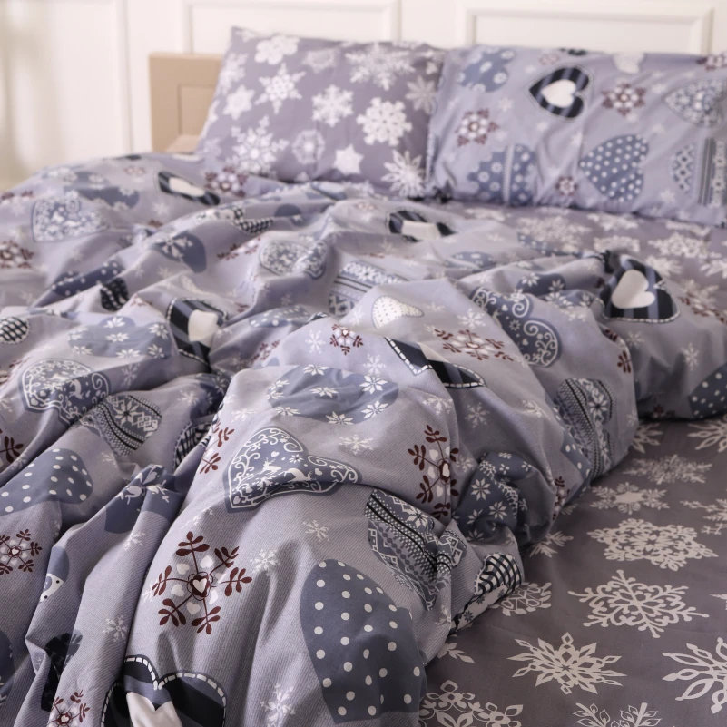 Комплект постільної білизни Бязь 17-0655 Snowflake - 4