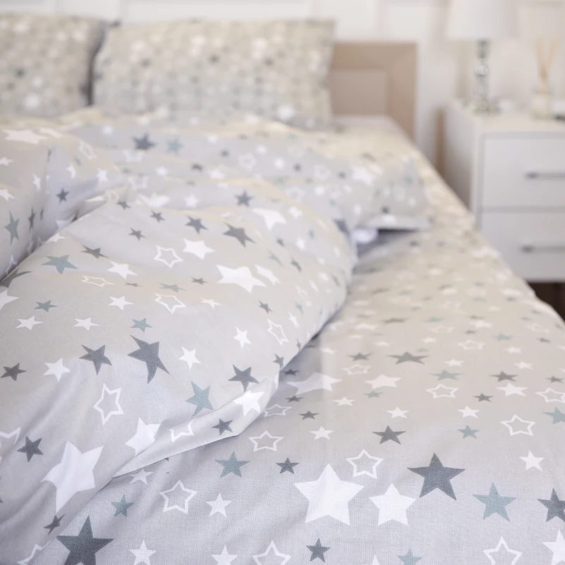 Комплект постільної білизни Бязь 17-0660 Gray sky - 3