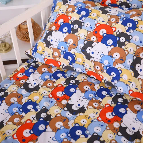 Простирадло на гумці (бязь) Kids Time 20-0032 Colored bears - висота 10 см