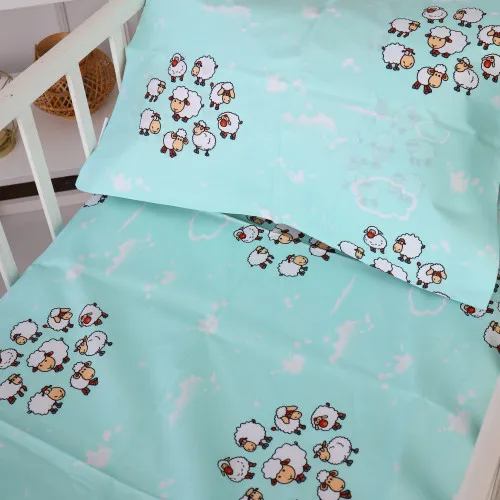 Простирадло на гумці (бязь) Kids Time 20-0030 Lambs - висота 10 см