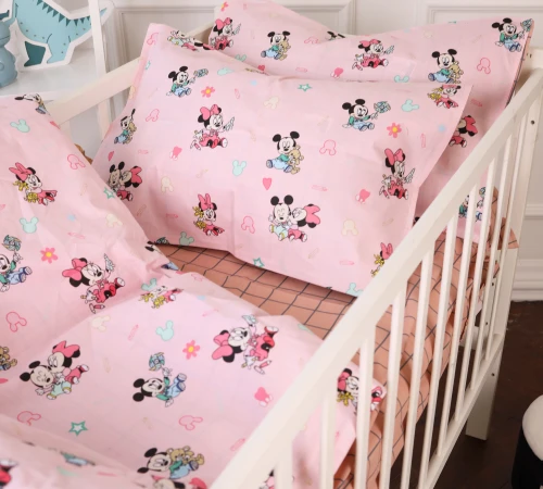 Комплект постільної білизни Бязь Kids Time 20-0042 Pink Mikey Mouse - 2