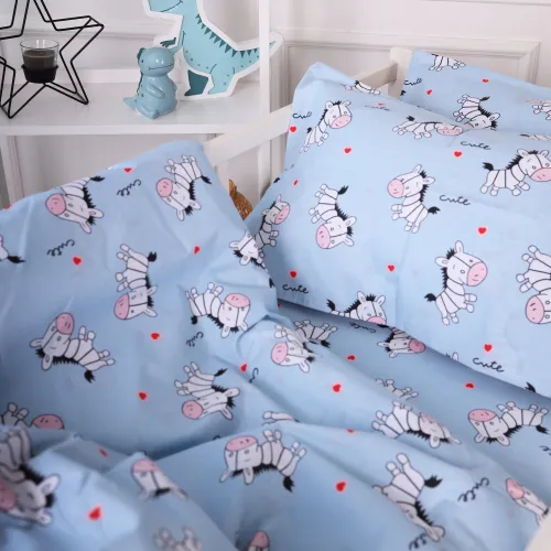 Підковдра Бязь Kids Time 20-0037 Cute blue zebra - 3