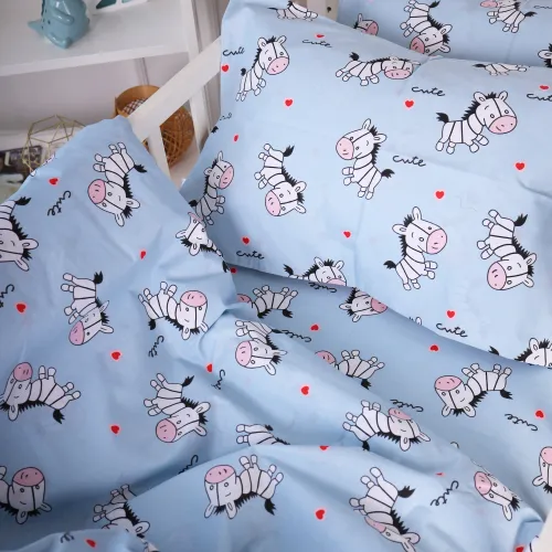 Підковдра Бязь Kids Time 20-0037 Cute blue zebra - 4