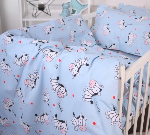 Підковдра Бязь 20-0037 Cute blue zebra