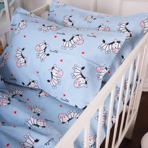 Комплект постільної білизни Бязь Kids Time 20-0037 Cute blue zebra - 2