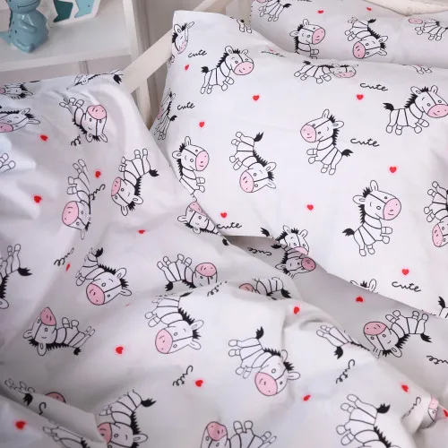 Комплект постільної білизни Бязь Kids Time 20-0040 Cute white zebra - 2