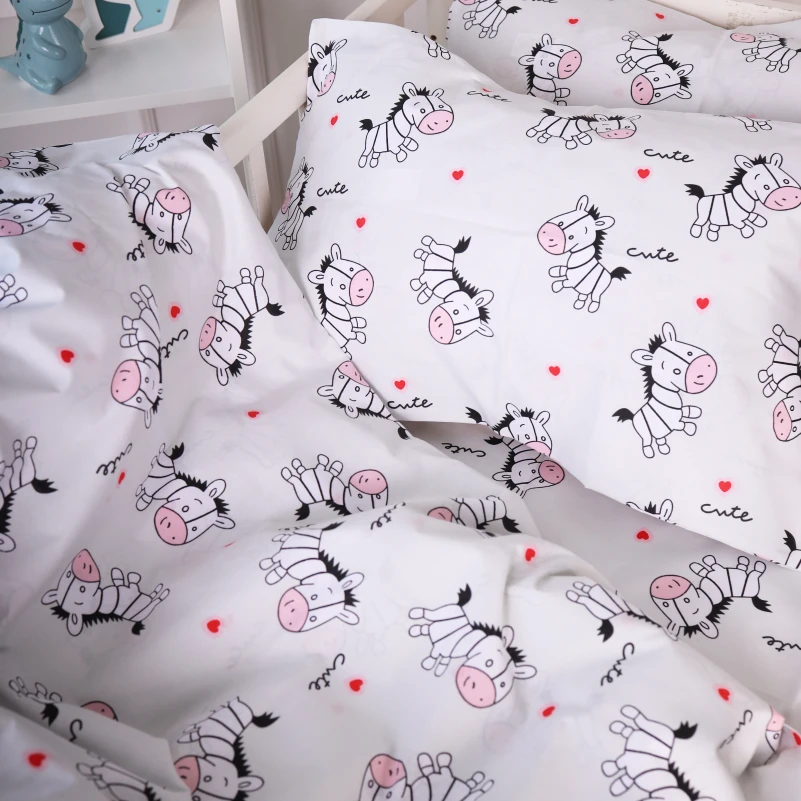 Комплект постільної білизни Бязь Kids Time 20-0040 Cute white zebra - 1