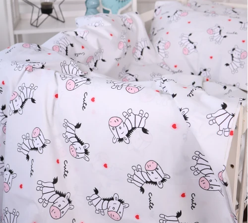 Підковдра Бязь 20-0040 Cute white zebra