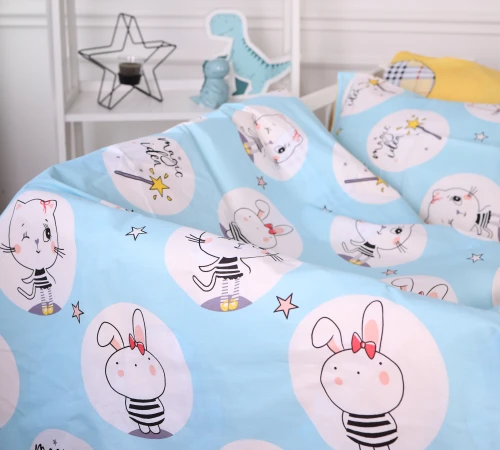 Підковдра Бязь 20-0044 Cats and bunnies