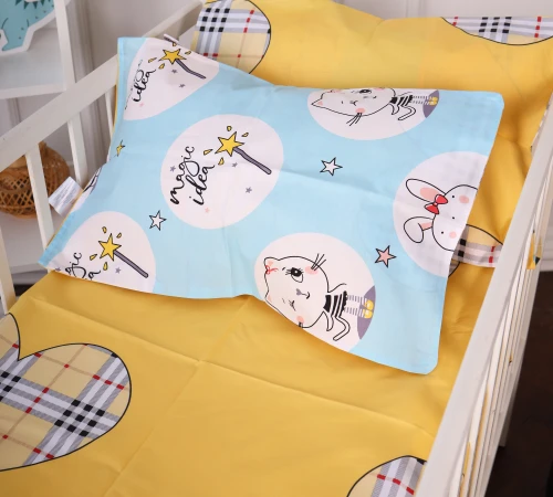 Простынь Бязь Kids Time 20-0044 Cats and bunnies - 2