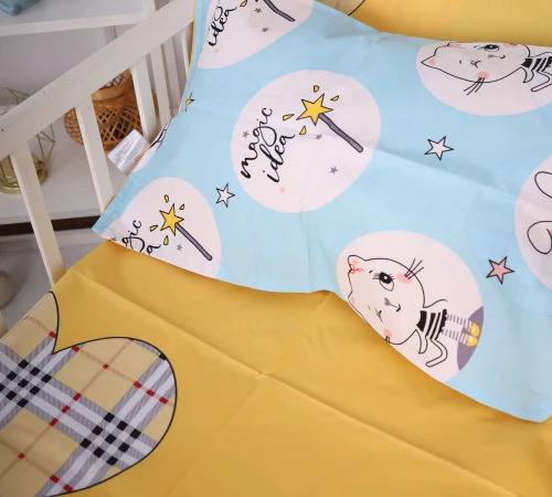 Простынь Бязь Kids Time 20-0044 Cats and bunnies