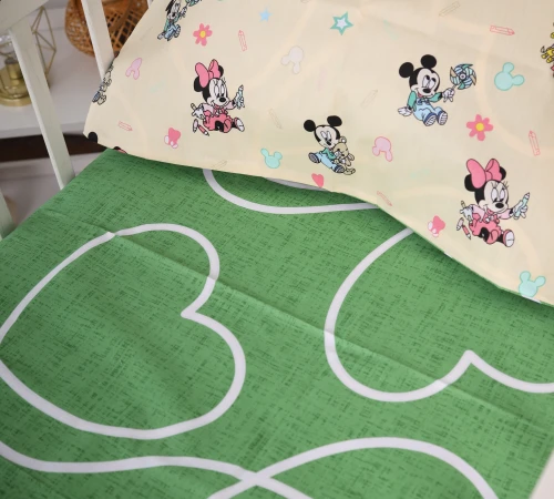 Простынь Бязь Kids Time 20-0043 Green Mikey Mouse