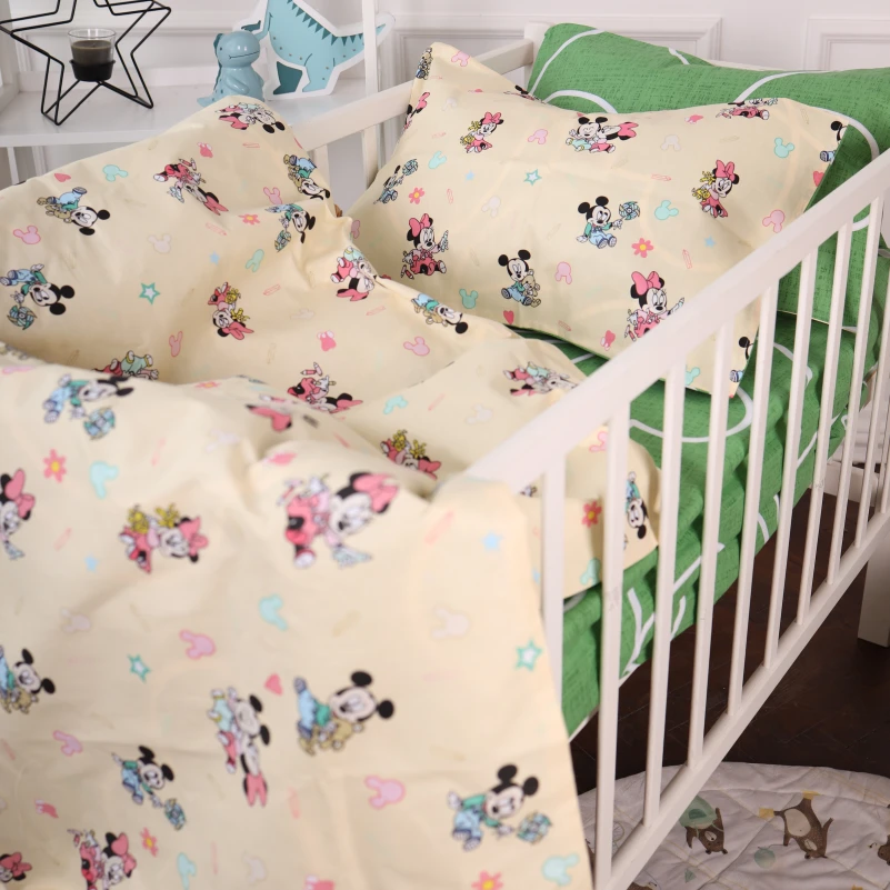Комплект постільної білизни Бязь Kids Time 20-0043 Green Mikey Mouse - 1