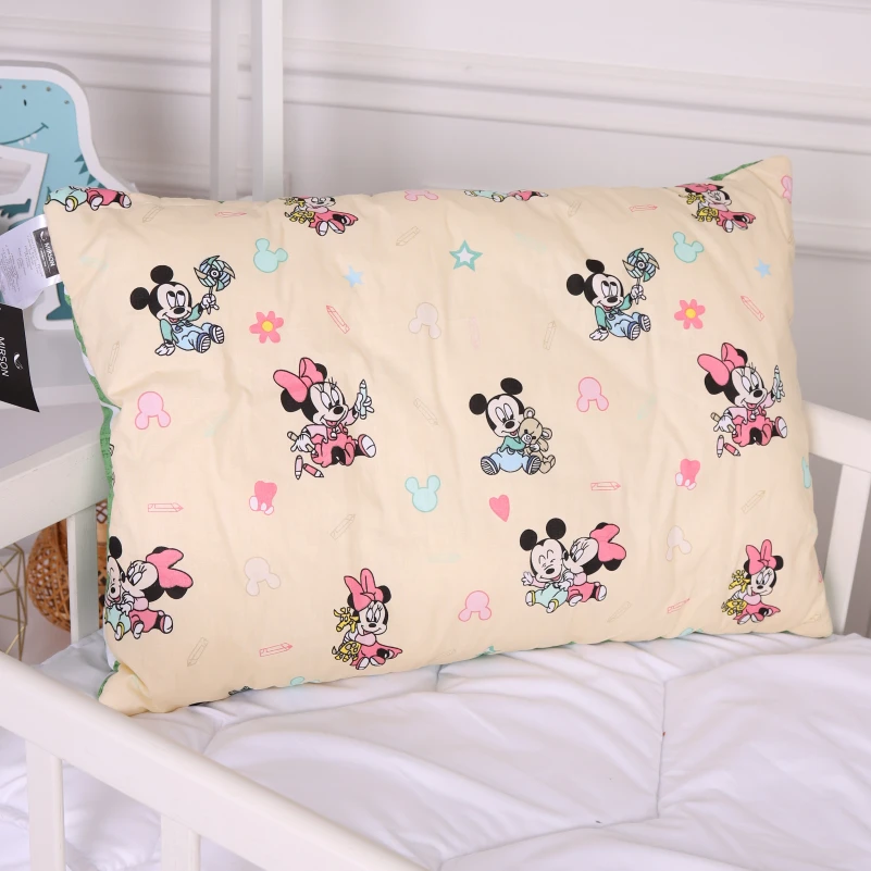 Подушка антиаллергенная Kids Time 20-0043 Green Mikey Mouse EcoSilk бязь